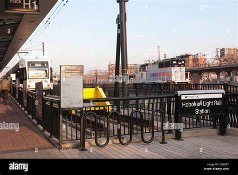 The New Jersey Transit Hoboken Light Rail Station Located In Hoboken