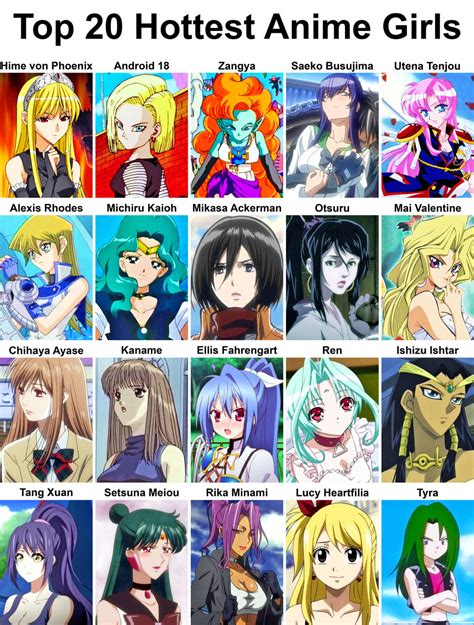 Top 20 Hottest Anime Girls My Picks By Silverbuller On Deviantart