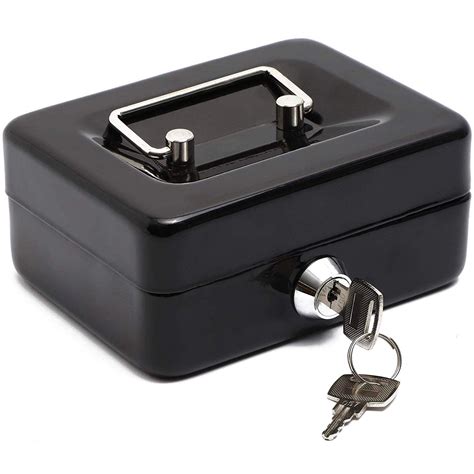 Buy Coin Box With Lock And Keys Metal Money Tray Cash Safe Donation Box