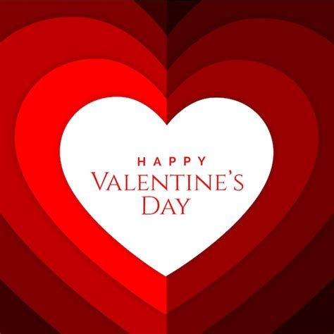 Premium Vector Valentines Day With Heart Vector Papercut Background