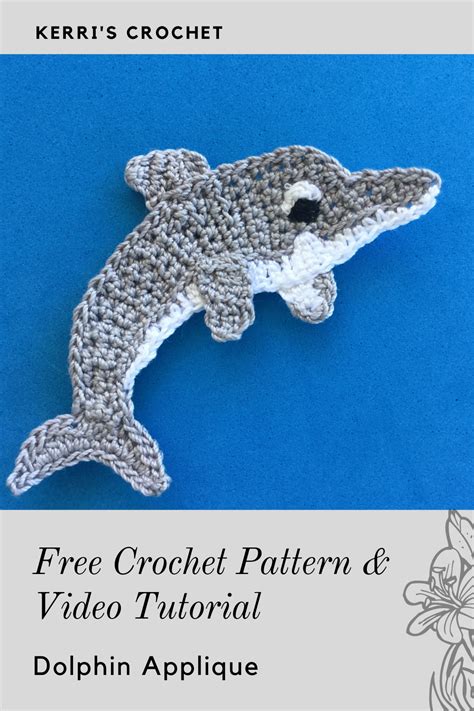 Free Crochet Dolphin Pattern In 2021 Free Crochet Applique Pattern