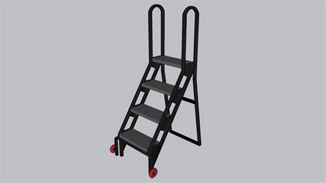 Step Ladder For 4 Stage 3d Warehouse