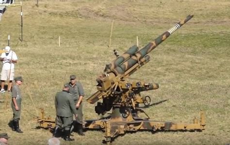 Real German Army 88mm Gun In Action