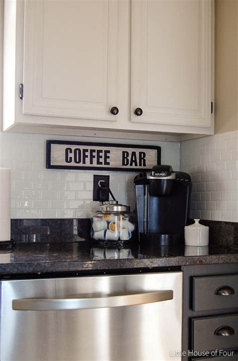 When justin asked why i told him i was going to do a diy coffee bar in the dining room. {Trash to Treasure} DIY Coffee Bar Sign | Little House of ...