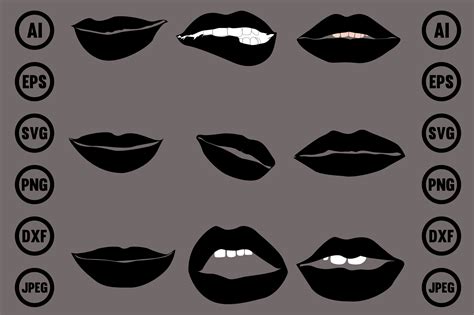 Lips Silhouette Graphic By Transform20 · Creative Fabrica