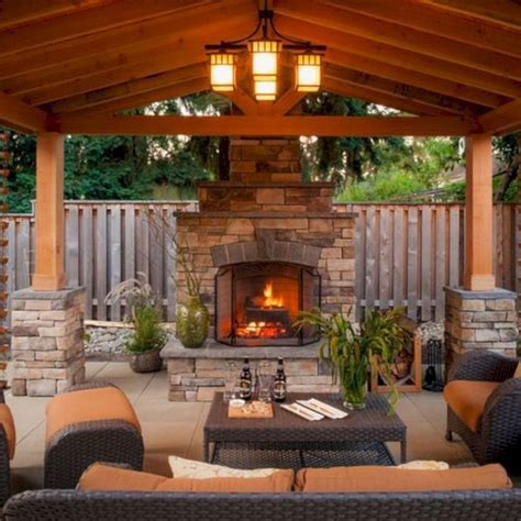 20 Simple Outdoor Living Spaces Design Ideas With Fireplace Outdoor