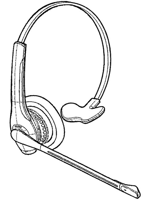 Headset Coloring Design Coloring Pages
