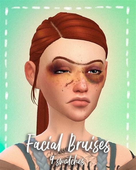 Facial Bruises Sims 4 Afro Hair Zombie Clothes Sims 4 Nails Animal