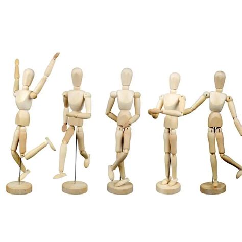 20cm Wooden Human Model Diy Limbs Manikin Body Mannequin Movable Toy