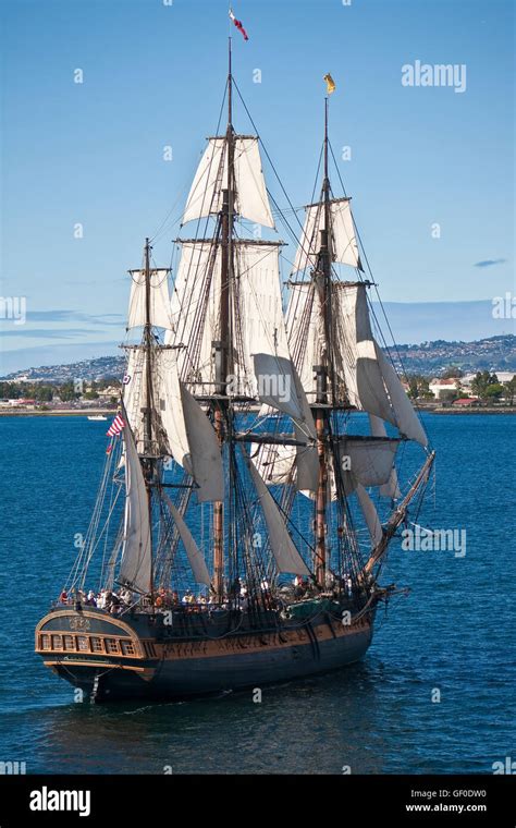 Tall Sailing Ship Hms Surprise On San Diego Bay Ca Us Is A