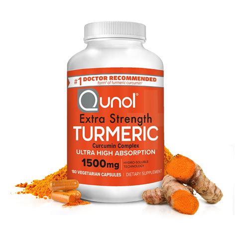 Turmeric Curcumin Capsules Qunol 1500mg Extra Strength Supplement