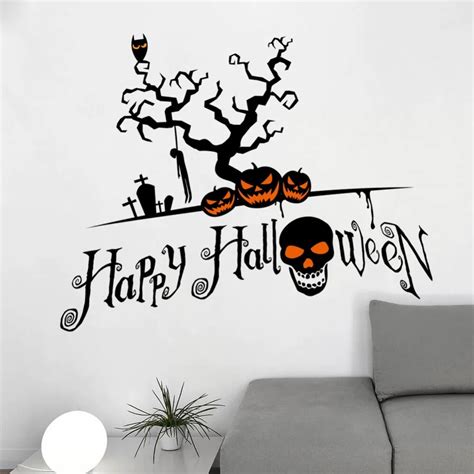 Creative Home Decor Happy Halloween Wall Stickers Scary Frightening