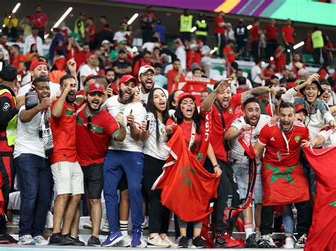 Morocco Fans Celebrate Historic World Cup Win Over Spain Qatar World