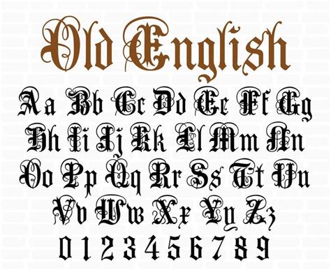 Old English Font Gothic Font Gothic Letters Old English Etsy In 2021