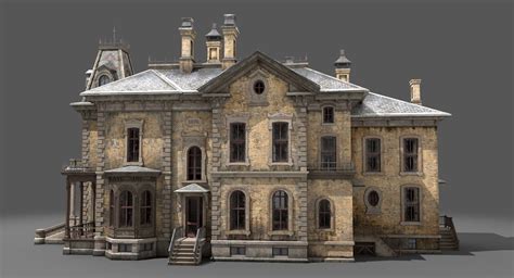3d Abandoned Victorian House Victorian Homes House 3d Model Abandoned