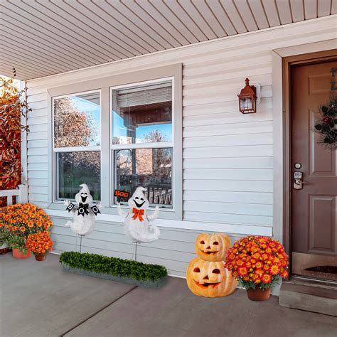 The Holiday Aisle® Pre Lit Ghost With Boo Banner Garden Stake And Reviews