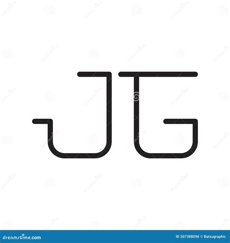 Icono Del Logotipo Del Vector De La Letra Inicial De Jg Ilustración Del