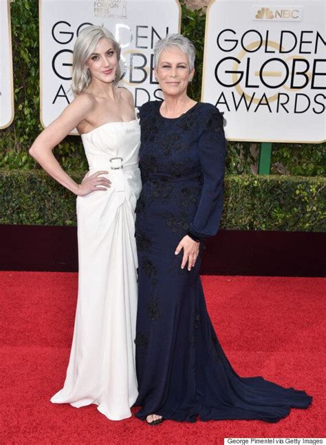 Jamie's hair is short and funky, tapered into the head at the sides and back. 2016 Golden Globes: Jamie Lee Curtis' Daughter Is All ...