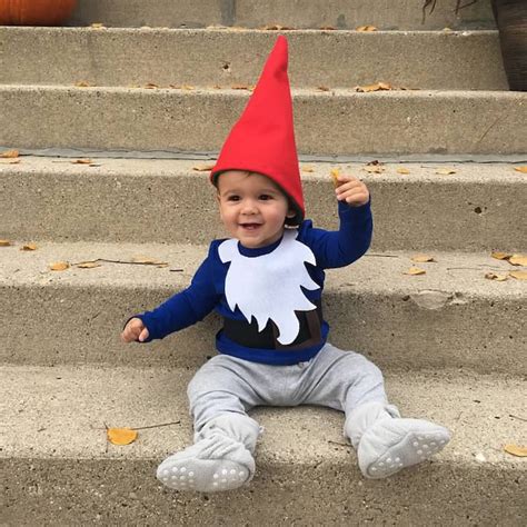 Thrifted gentleman spy diy halloween costume. No-Sew DIY Garden gnome Baby Costume | Primary.com