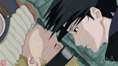 Naruto And Sasuke Rain By Iza Nagi On Deviantart Sasunaru Boruto