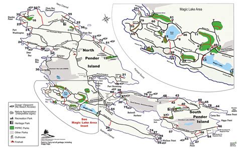 Pender Island Bc Parks Hikes Map Island Lake Park