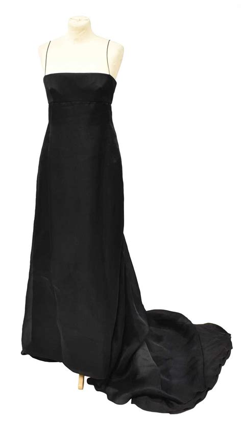 Lot 288 Robinson Valentine Black Silk Evening Dress