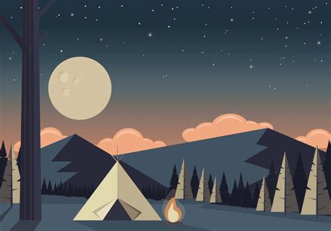 Vector Camping Landscape Illustration Choose From Thousands Of Free