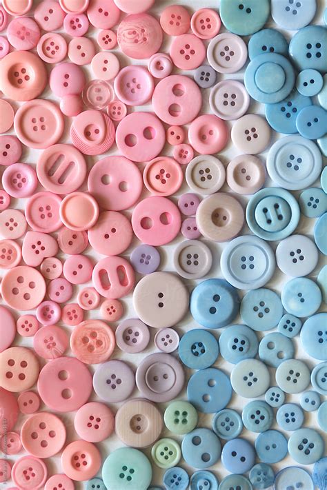 Pink And Blue Buttons Background By Pixel Stories Stocksy United