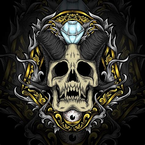 Premium Vector Illustration Of Devil Skull