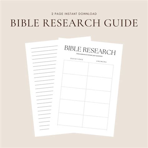 Printable Bible Study Bible Study Questions Bible Worksheet Instant