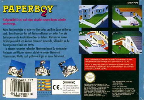 Paperboy 2 1991 Snes Box Cover Art Mobygames