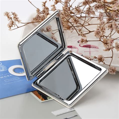 Small Mirror Folding Portable Cosmetic Mirror Flip Double Mirror