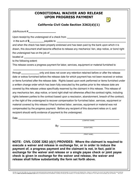 Conditional Lien Release Form Fill Out And Sign Printable Pdf