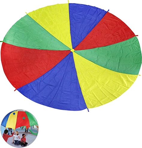 Ballery Kids Play Parachute Multicolored Rainbow Outdoor Parachute For