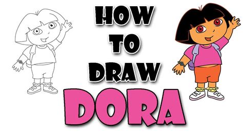 How To Draw Dora The Explorer Step By Step Drawing D4drawing Youtube