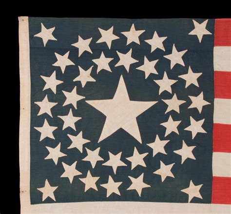 38 Star Antique Flag Stars In Double Wreath Pattern Colorado