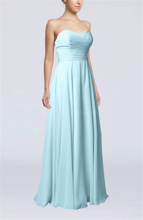 Aqua Plain Sheath Sweetheart Sleeveless Backless Evening Dresses