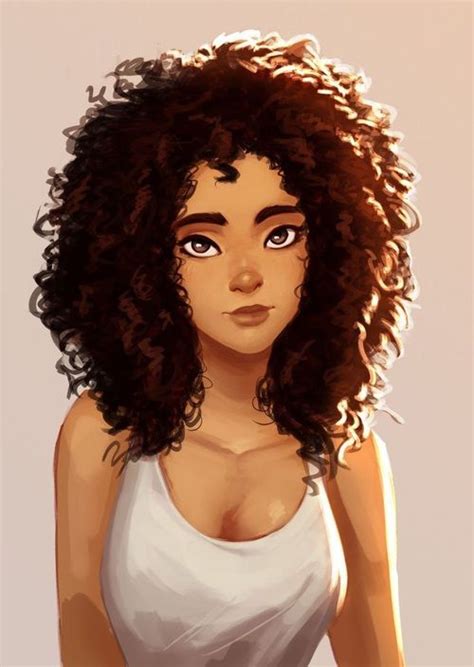 Drawing And Illustration Image Curly Hair Styles Natural Hair Art