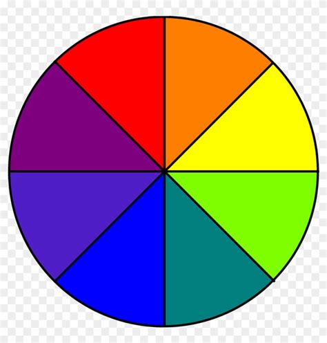 Memorize The Color Wheel Colour Wheel 8 Sections Hd Png Download