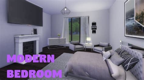 Modern Bedroom Speed Deco The Sims 4 Cc List Youtube