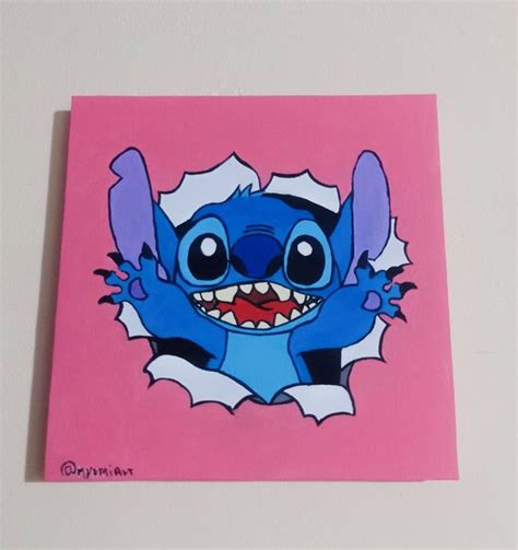 Disney Stitch Canvas Painting
