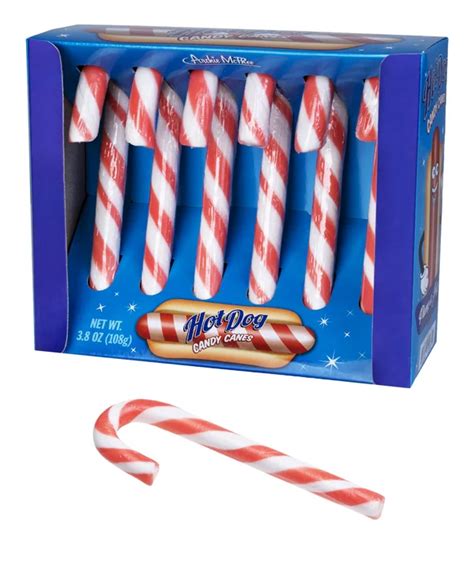 Hot Dog Candy Canes Sweet Candy Canes With Savory Hot Dog Flavor