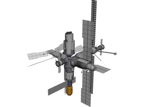 Mir Space Station 3d Model 3dcadbrowser