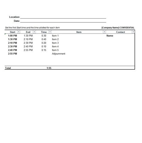 46 Effective Meeting Agenda Templates Templatelab