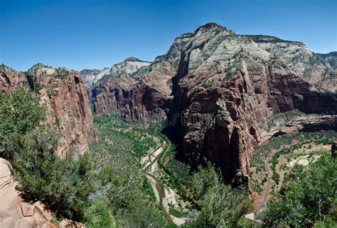 Zion National Park Valley Stock Photo Image Of Touristic