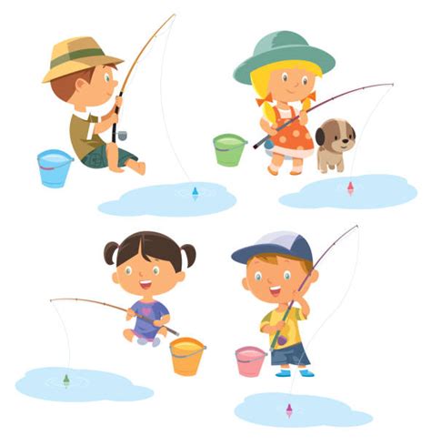 Kids Fishing Clipart