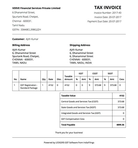 Sample Of Gst Tax Invoice Invoice Template Ideas Hot Sex Picture