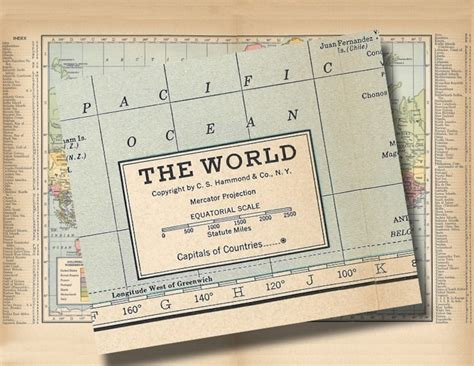 Printable World Map From 1904 A High Resolution 600 Dpi Etsy