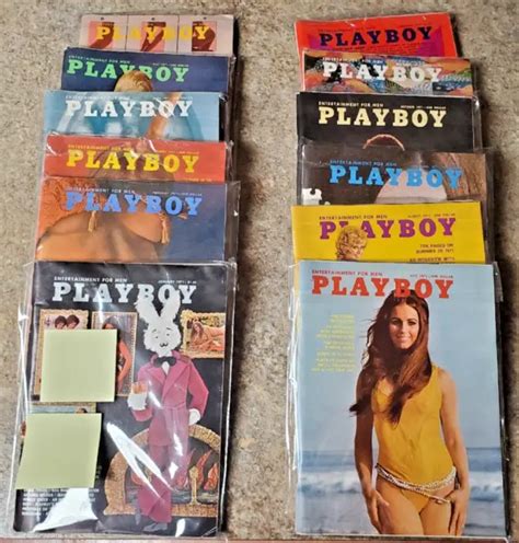 Vintage Playboy Magazine Lot W Centerfolds Picclick
