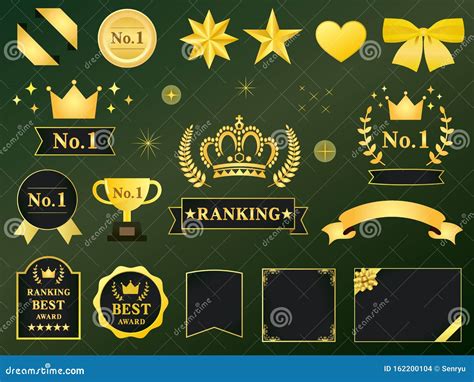 Ranking Set2 Stock Vector Illustration Of Award Background 162200104